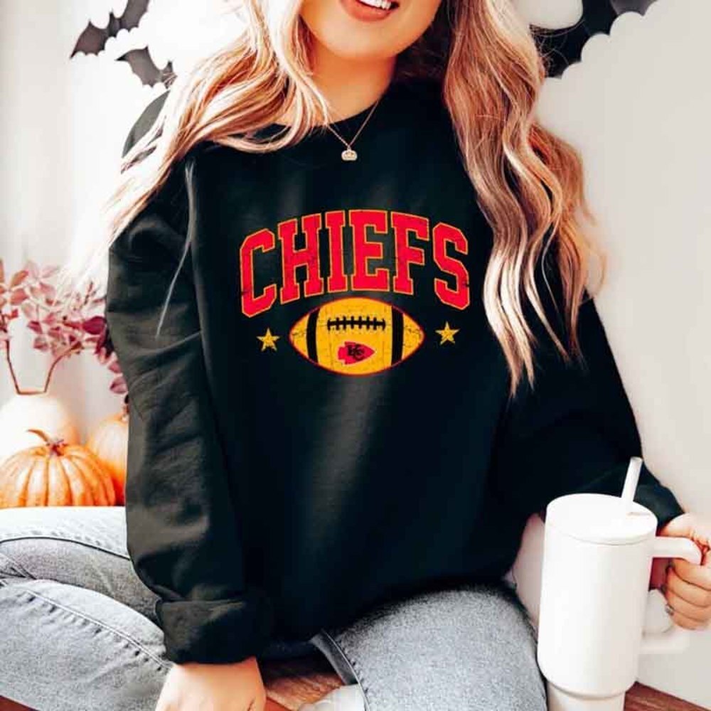Kansas City Chiefs Football Sweatshirt Retro Style Kansas City Football